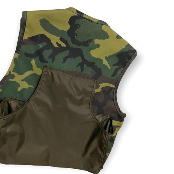 Vintage Camo Hunting Fishing SAF-T-BAK Canvas Outdoor Vest - Mens Medium - Picture 3 of 5
